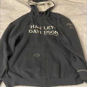 Harley-Davidson Black Zip-Up Men's Sweater